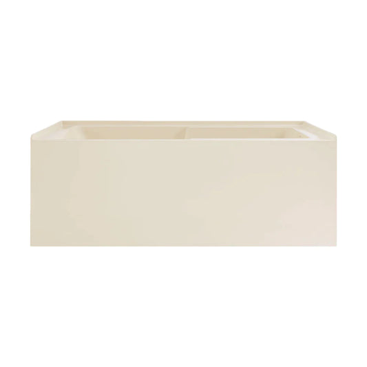 Voltaire 60" X 32" Left-Hand Drain Alcove Bathtub with Apron in Bisque