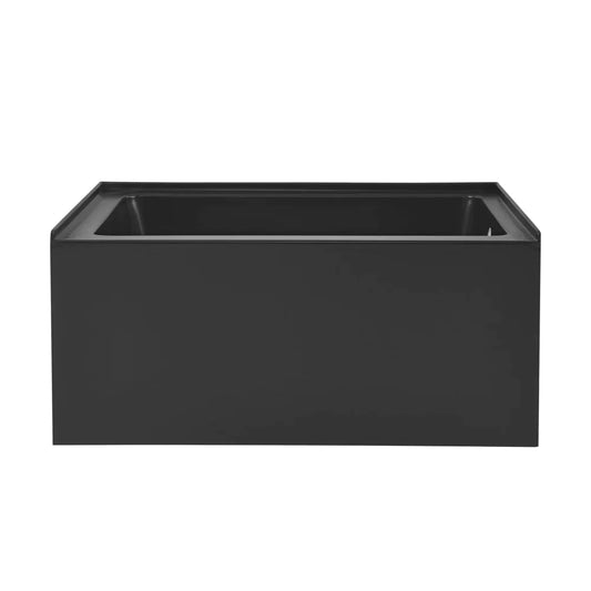 Voltaire 48" X 32" Left-Hand Drain Alcove Bathtub with Apron in Matte Black