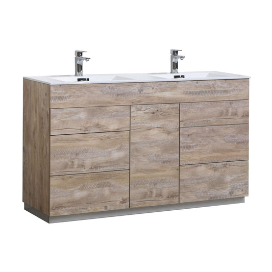 Milano 48" Single Sink Nature Wood Modern Bathroom Vanity