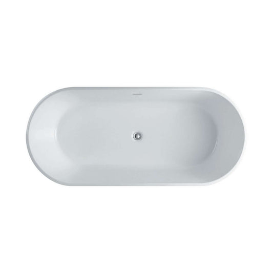 Kube Ovale 63'' White Free Standing Bathtub