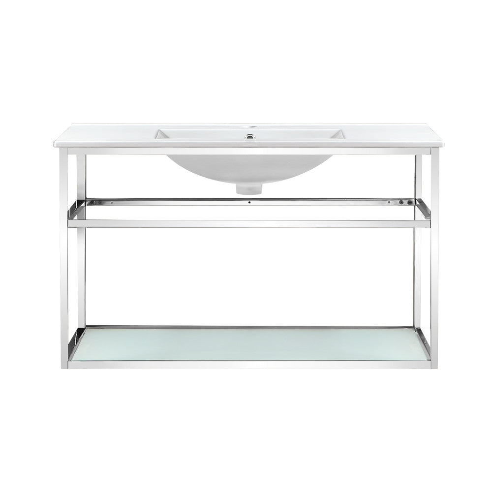 Pierre 36 Single, Metal Frame, Open Shelf, Bathroom Vanity