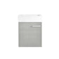 Colmer 18 Single, Brushed Grey, One Cabinet, Bathroom Vanity