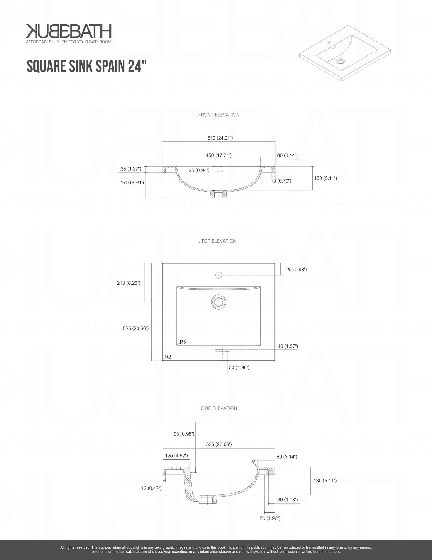 NUDO 24″ Modern bathroom Vanity in Teal Green Finish & White
