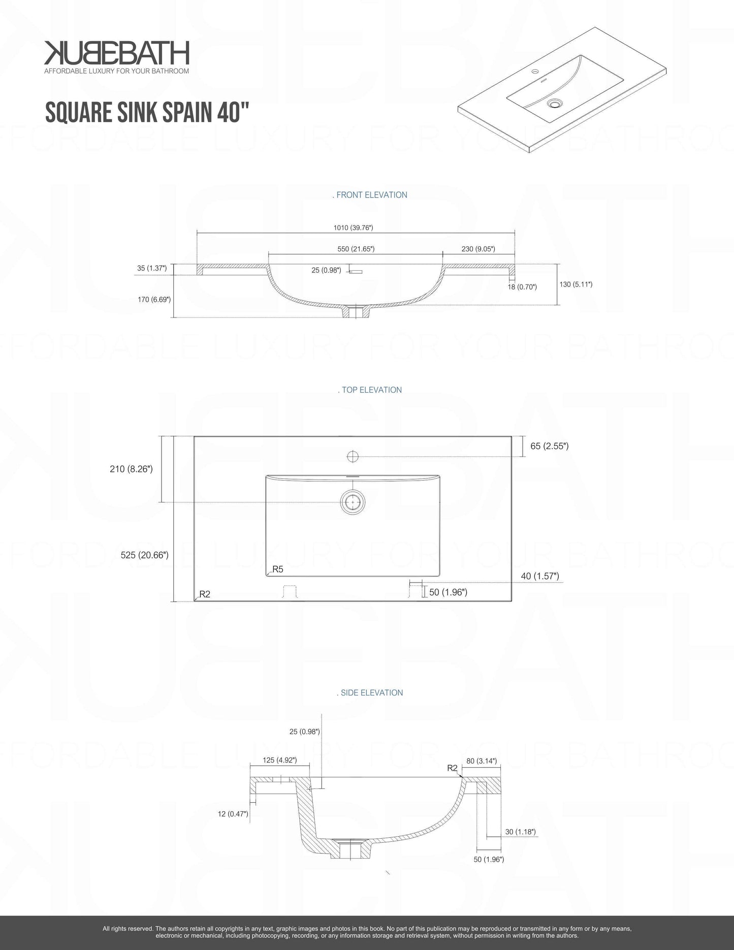 NUDO 40″ Modern bathroom Vanity in Teal Green Finish & Gloss White Finish