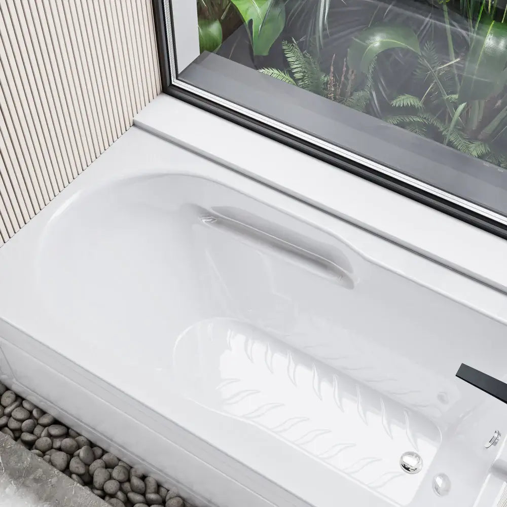 Concorde 60 in. x 32 in. Acrylic Glossy White, Alcove, Integral, Right-Hand Drain, Apron Bathtub