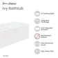 Ivy 48'' x 32" Bathtub with Apron Right Hand Drain in White
