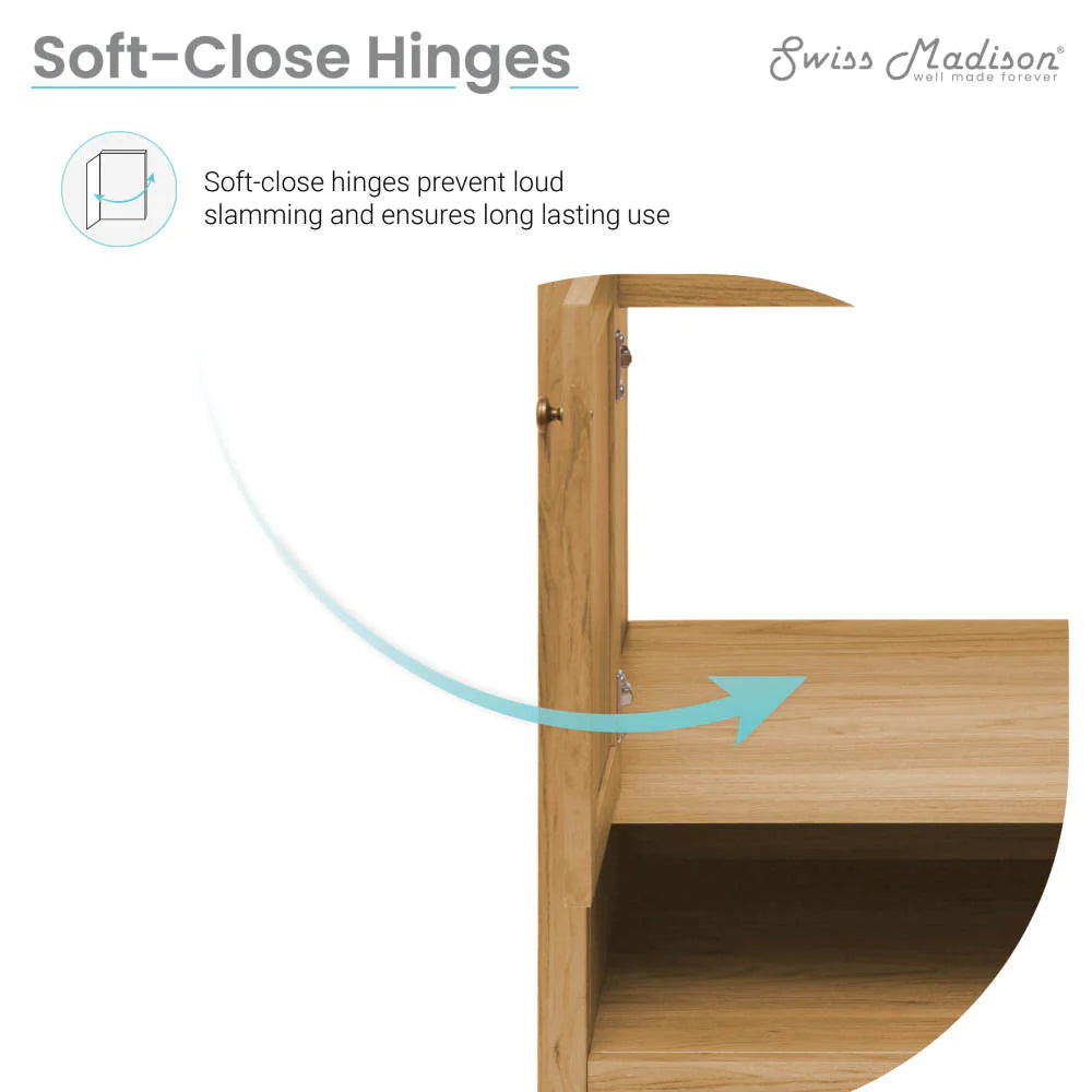Château 36" Bathroom Vanity in Natural Oak