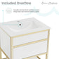 Cache 24" Freestanding, Bathroom Vanity in White and Gold