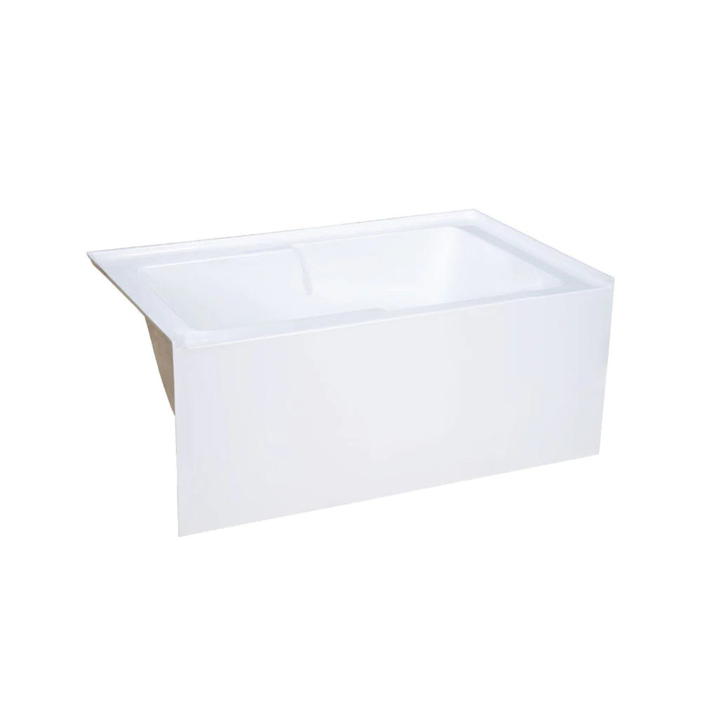 Voltaire 54" X 30" Left-Hand Drain Alcove Bathtub with Apron & Armrest