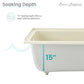 Voltaire 48" X 32" Right-Hand Drain Alcove Bathtub in Bisque