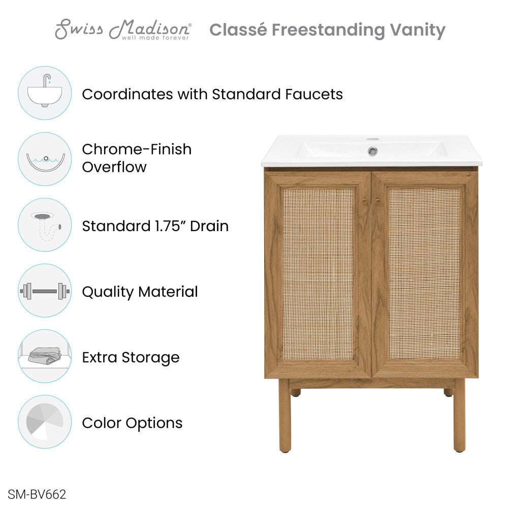 Classé 24" Bathroom Vanity in Black