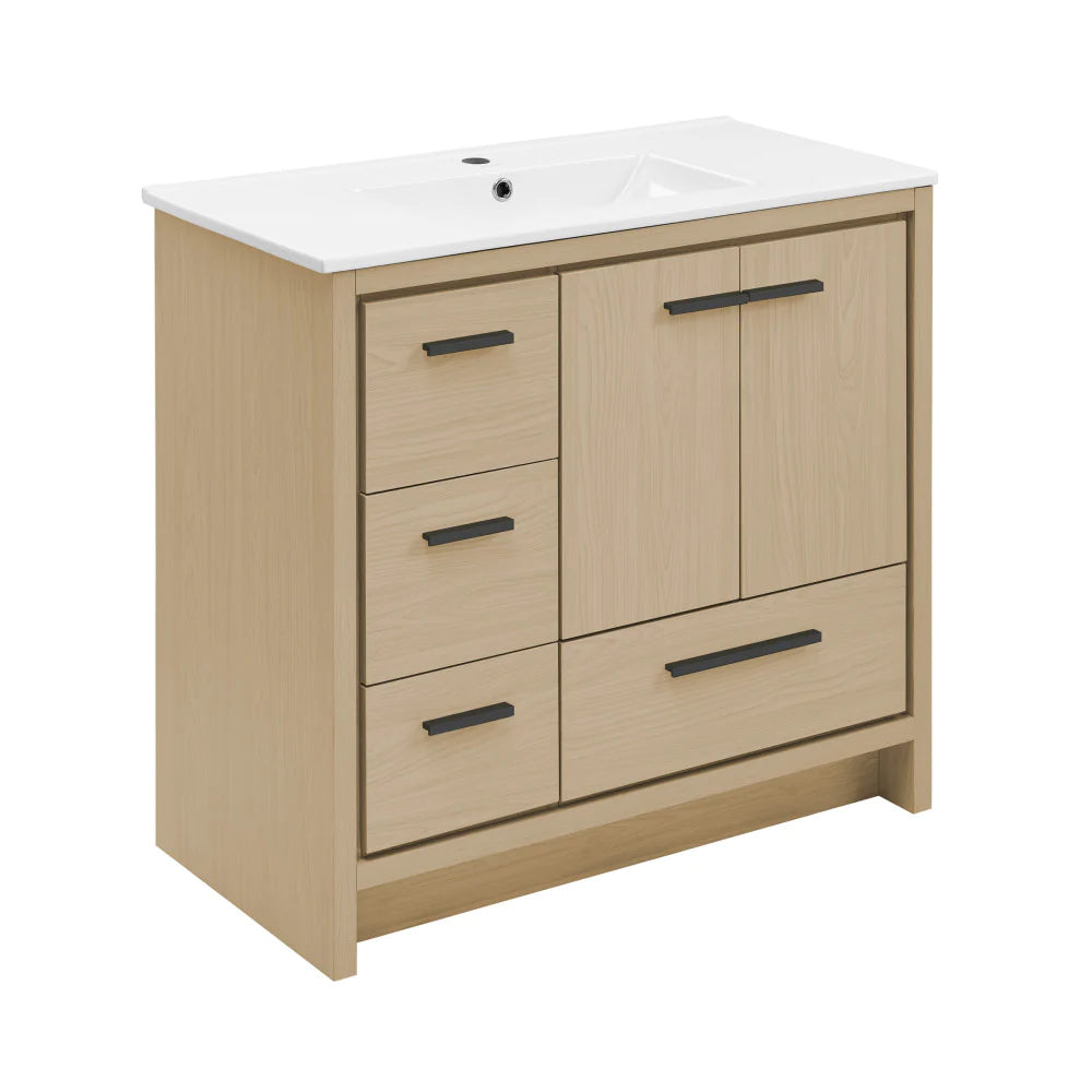 Virage 36" Freestanding, Bathroom Vanity in Oak