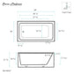 Voltaire 54" X 30" Right-Hand Drain Alcove Bathtub with Apron