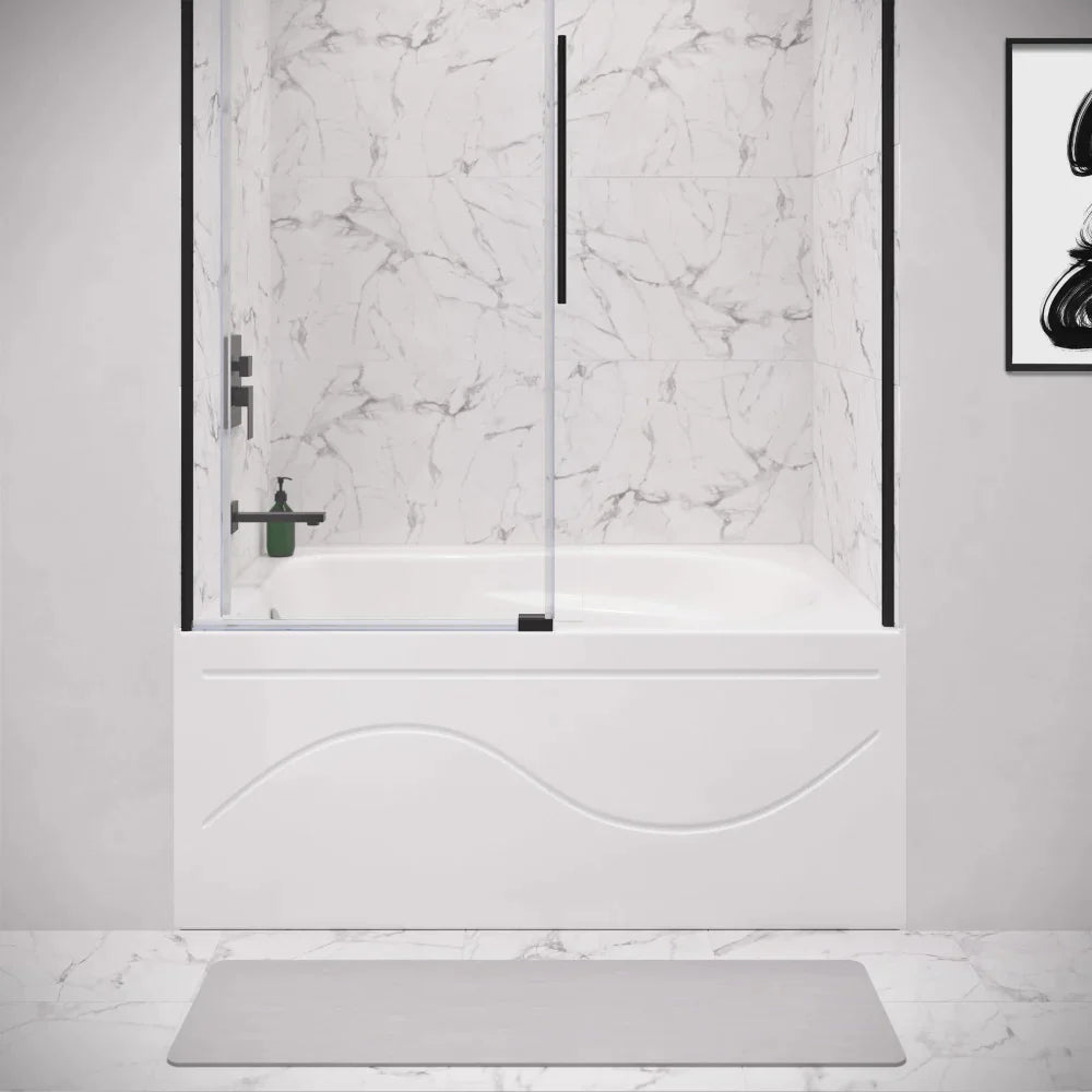 Voltaire 48 x 30" Right-Hand Drain Alcove Integrated Armrest Bathtub with Apron.