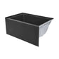 Voltaire 48" X 32" Left-Hand Drain Alcove Bathtub with Apron in Matte Black
