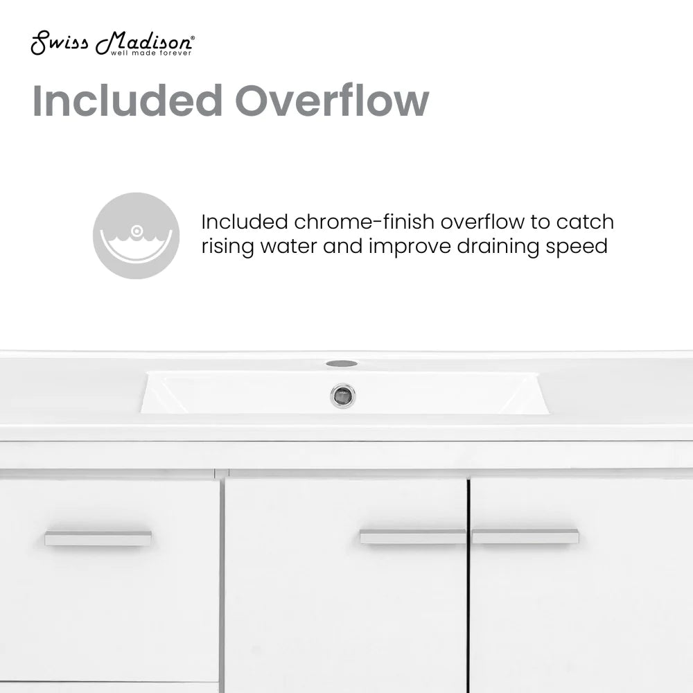 Virage 36 Freestanding, Bathroom Vanity in Glossy White