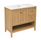 Château 36" Bathroom Vanity in Natural Oak