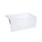 Voltaire 48 x 30" Right-Hand Drain Alcove Integrated Armrest Bathtub with Apron.