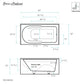 Ivy 60" X 30" Drain Alcove Bathtub with Apron