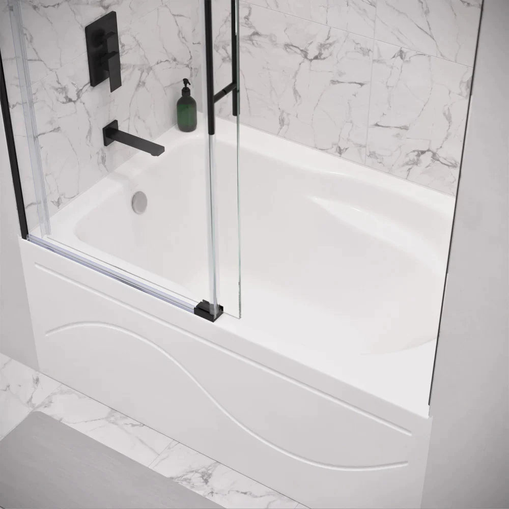 Voltaire 48 x 30" Right-Hand Drain Alcove Integrated Armrest Bathtub with Apron.