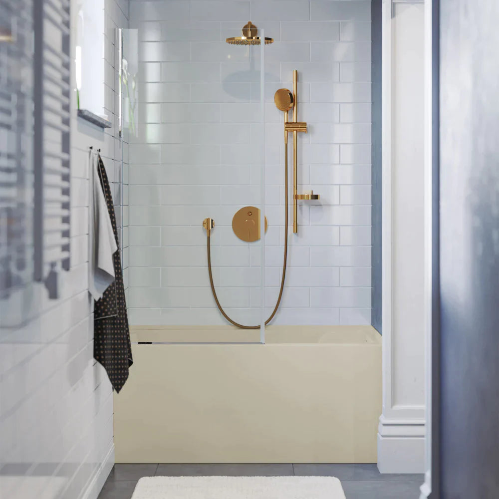 Voltaire 48" X 32" Left-Hand Drain Alcove Bathtub with Apron in Bisque