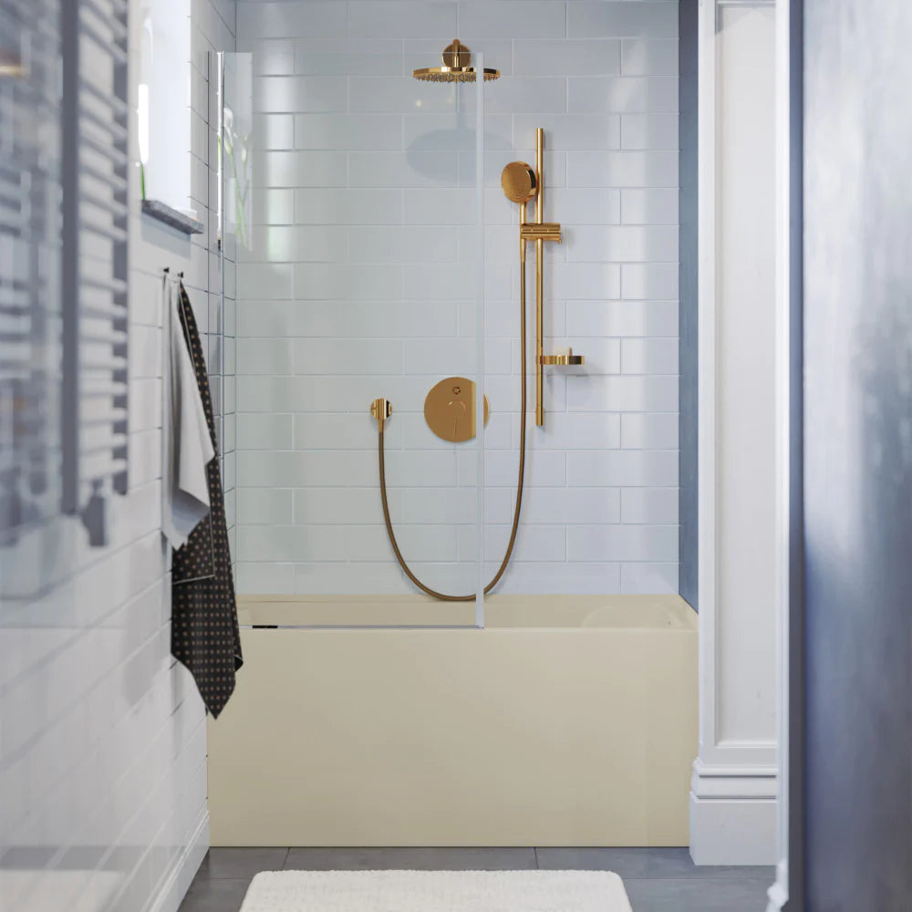 Voltaire 48" X 32" Right-Hand Drain Alcove Bathtub with Apron in Bisque