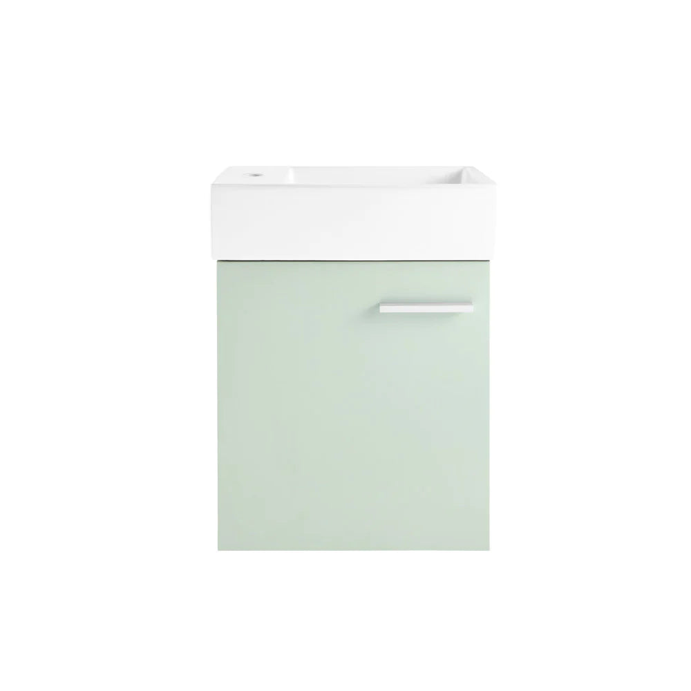 Colmer 18 Single, Brushed Grey, One Cabinet, Bathroom Vanity