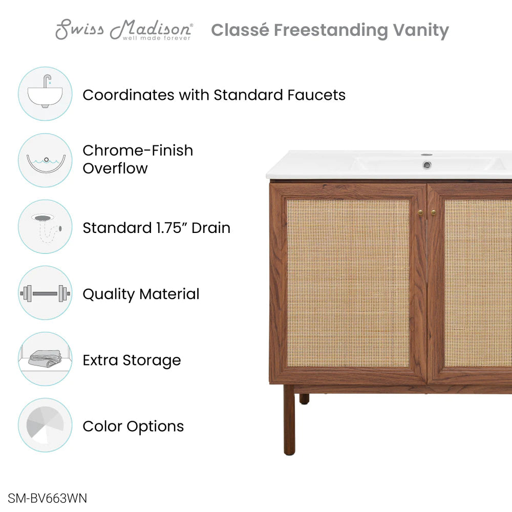 Classé 36" Bathroom Vanity in Dark Walnut