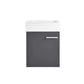 Colmer 18 Single, Brushed Grey, One Cabinet, Bathroom Vanity