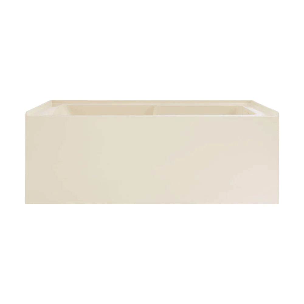 Voltaire 60" X 30" Left-Hand Drain Alcove Bathtub with Apron in Bisque