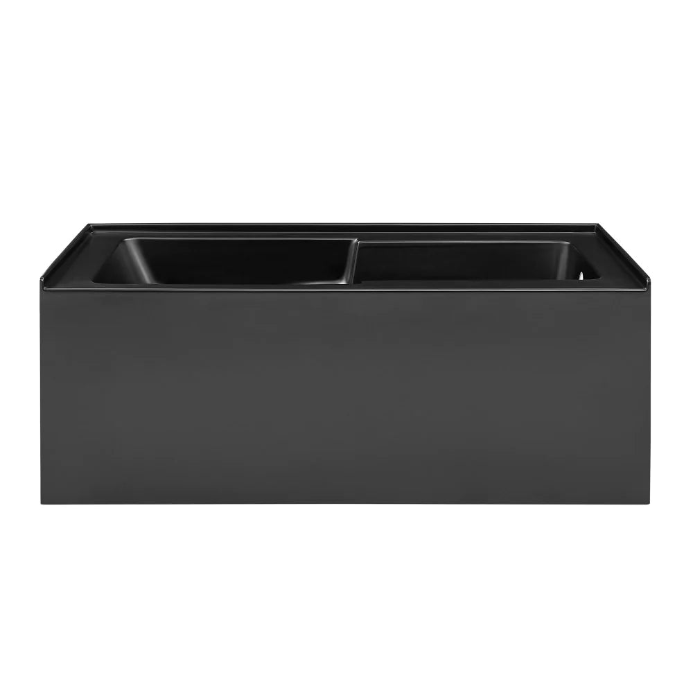Voltaire 60" X 32" Right-Hand Drain Alcove Bathtub with Apron in Matte Black