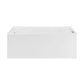 Avancer 60" x 36" Left-Hand Drain Rectangular Alcove Whirlpool Bathtub with Apron