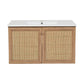 Classé 36" Wall-Mounted Bathroom Vanity in Oak
