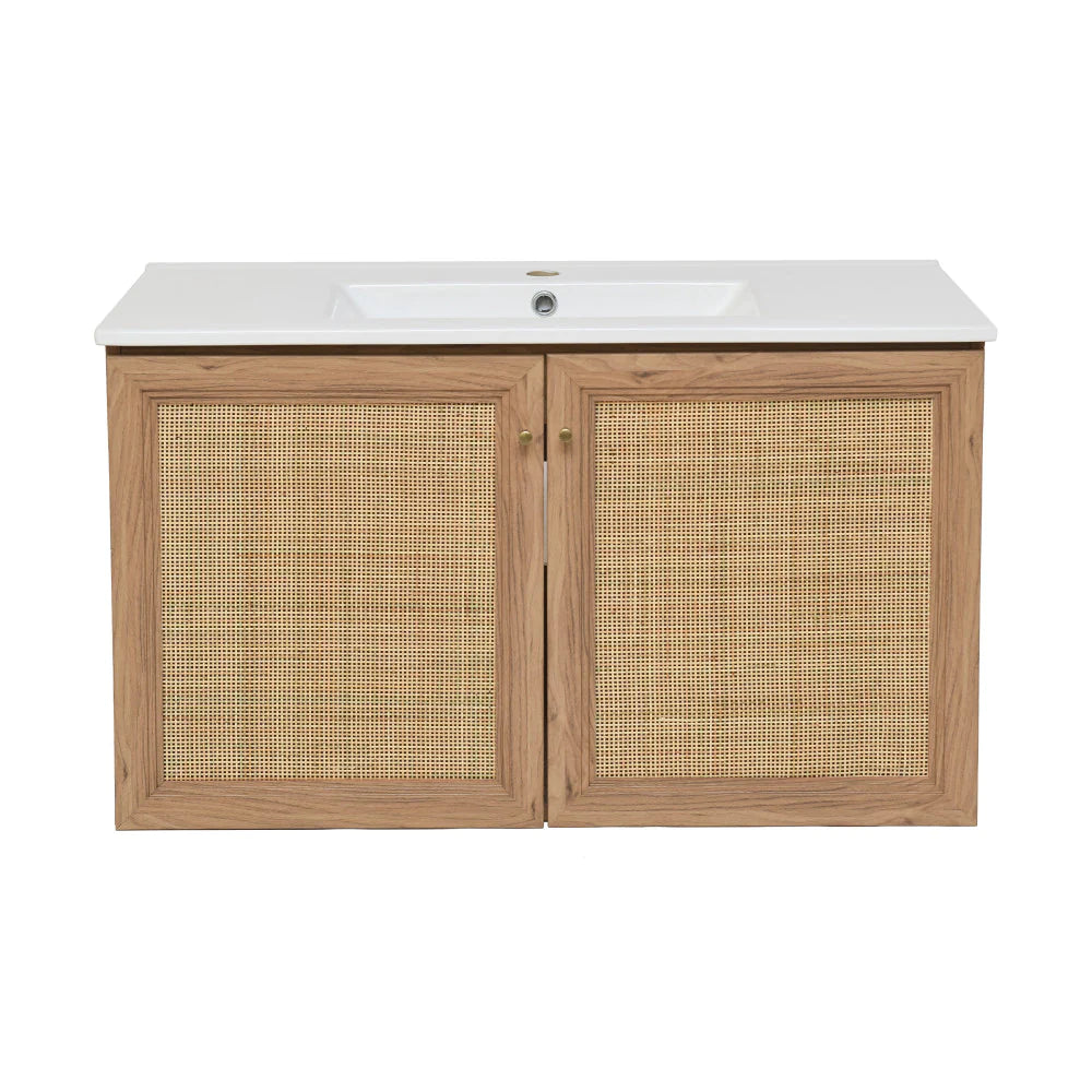 Classé 36" Wall-Mounted Bathroom Vanity in Oak