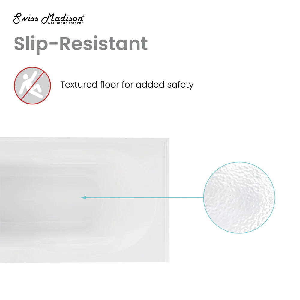 Ivy 48'' x 32" Bathtub with Apron Right Hand Drain in White