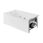 Avancer 60" x 36" Right-Hand Drain Rectangular Alcove Whirlpool Bathtub with Apron