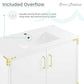 Voltaire 36" Single, Bathroom Vanity in White with Gold Hardware