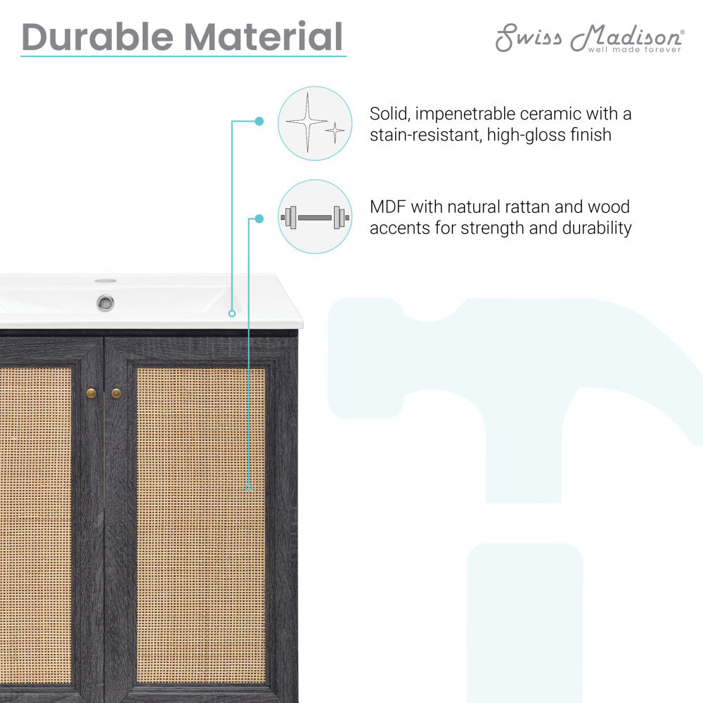 Classé 24" Bathroom Vanity in Black