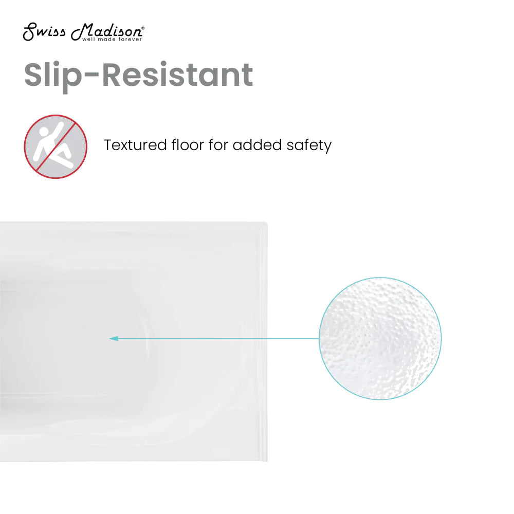 Ivy 54'' x 30 Bathtub with Apron Right Hand Drain in White