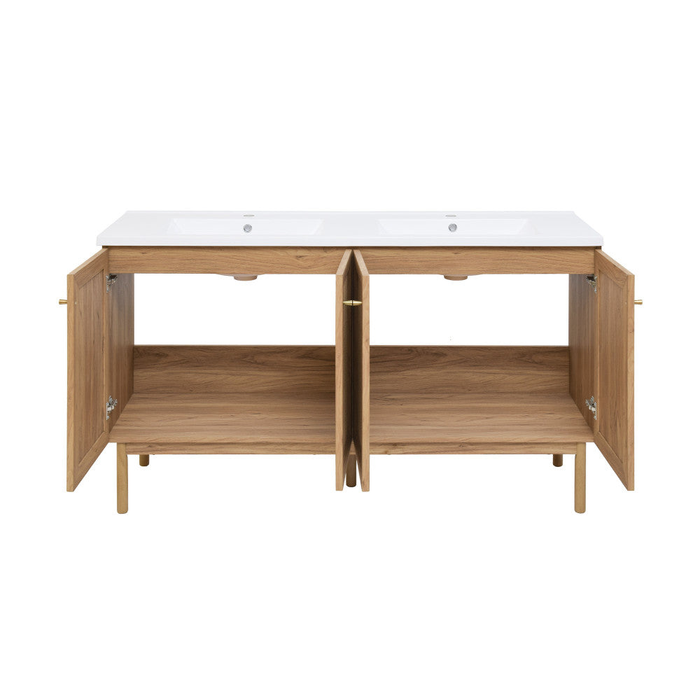 Classé 60" Bathroom Vanity in Oak