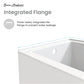 Voltaire 48 x 30" Right-Hand Drain Alcove Integrated Armrest Bathtub with Apron.