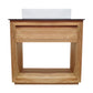 Rennes 36" Reclaimed Wood Vanity in Natural Teak with Slate Countertop and Single Hole Vessel Sink