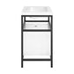 Ivy 24" Freestanding Bathroom Vanity in Glossy White with Matte Black Frame