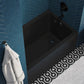 Voltaire 48" X 32" Left-Hand Drain Alcove Bathtub with Apron in Matte Black