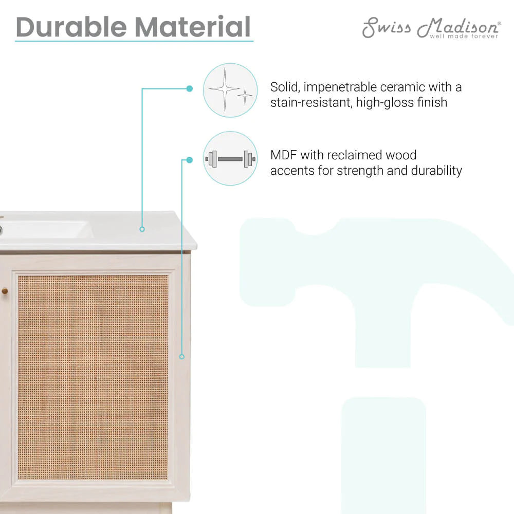 Classé 36" Bathroom Vanity in White Oak
