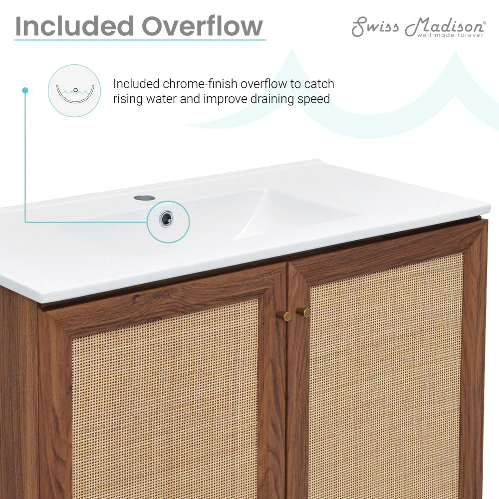 Classé 36" Bathroom Vanity in Dark Walnut