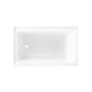 Voltaire 54 in x 30 in Acrylic Glossy White, Alcove, Integral Left-Hand Drain, Bathtub