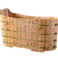 ALFI brand AB1103 59 Inch Free Standing Cedar Wood Bathtub with Bench