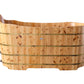 ALFI brand AB1103 59 Inch Free Standing Cedar Wood Bathtub with Bench