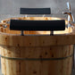 ALFI brand AB1130 65" 2 Person Free Standing Cedar Wooden Bathtub with Fixtures & Headrests